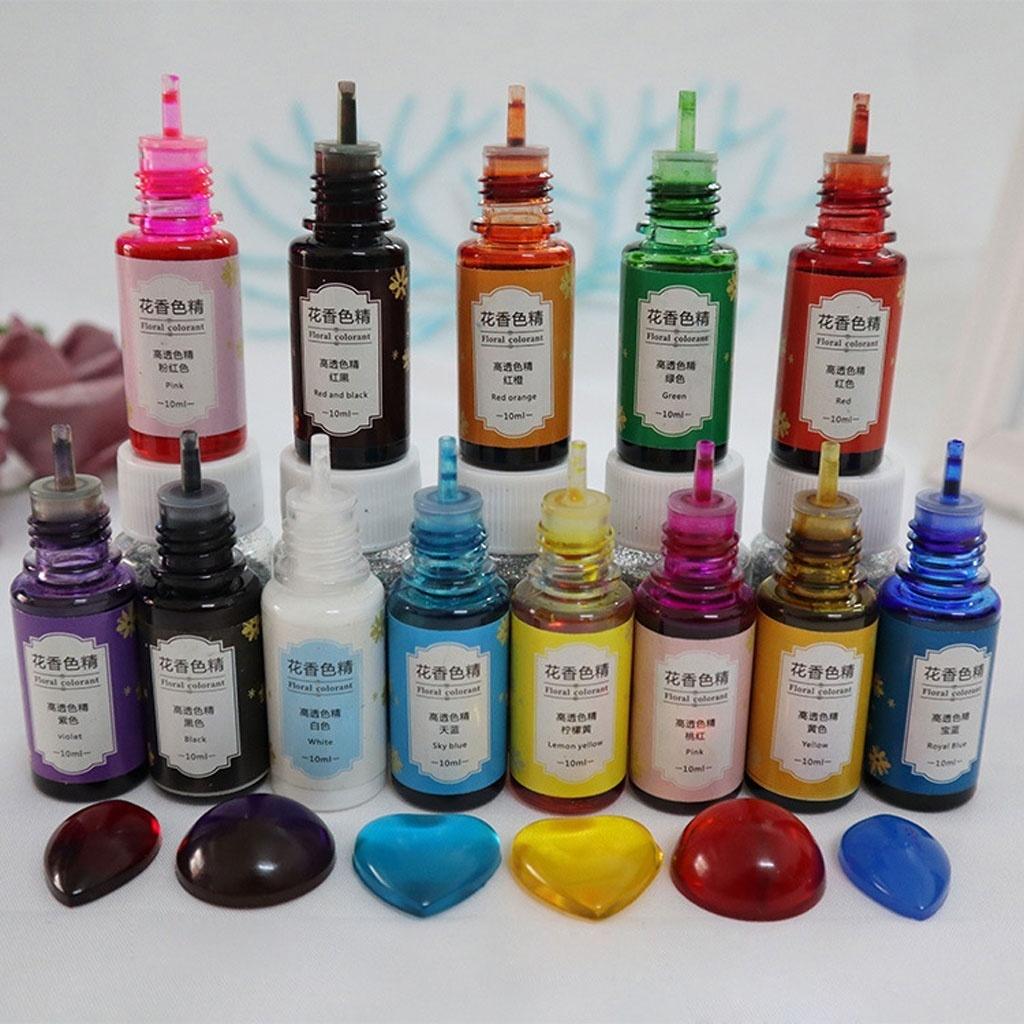 13 Bottles 10G Epoxy Uv Resin Coloring Dye Colorant Pigment Mix Color Diy Set