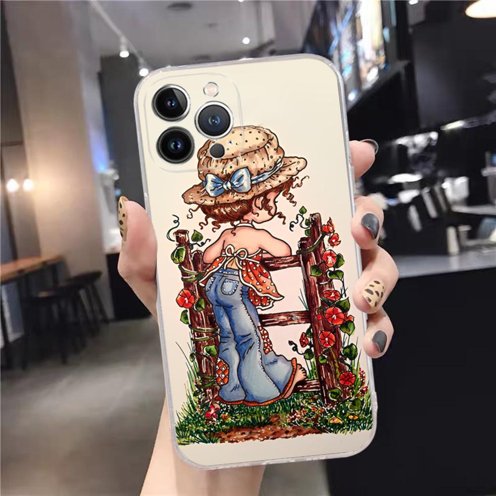 Sarah Kay Girls cute Phone Case For iPhone 15 14 11 12 13 Mini Pro XS Max Cover 6 7 8 Plus X XR SE 2020 Funda Shell