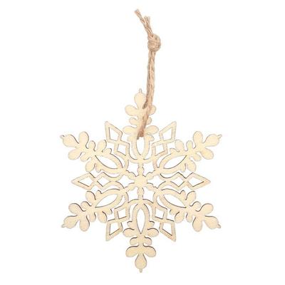 Wooden Snowflakes To Hang 8 X 8 Cm 4 Pieces