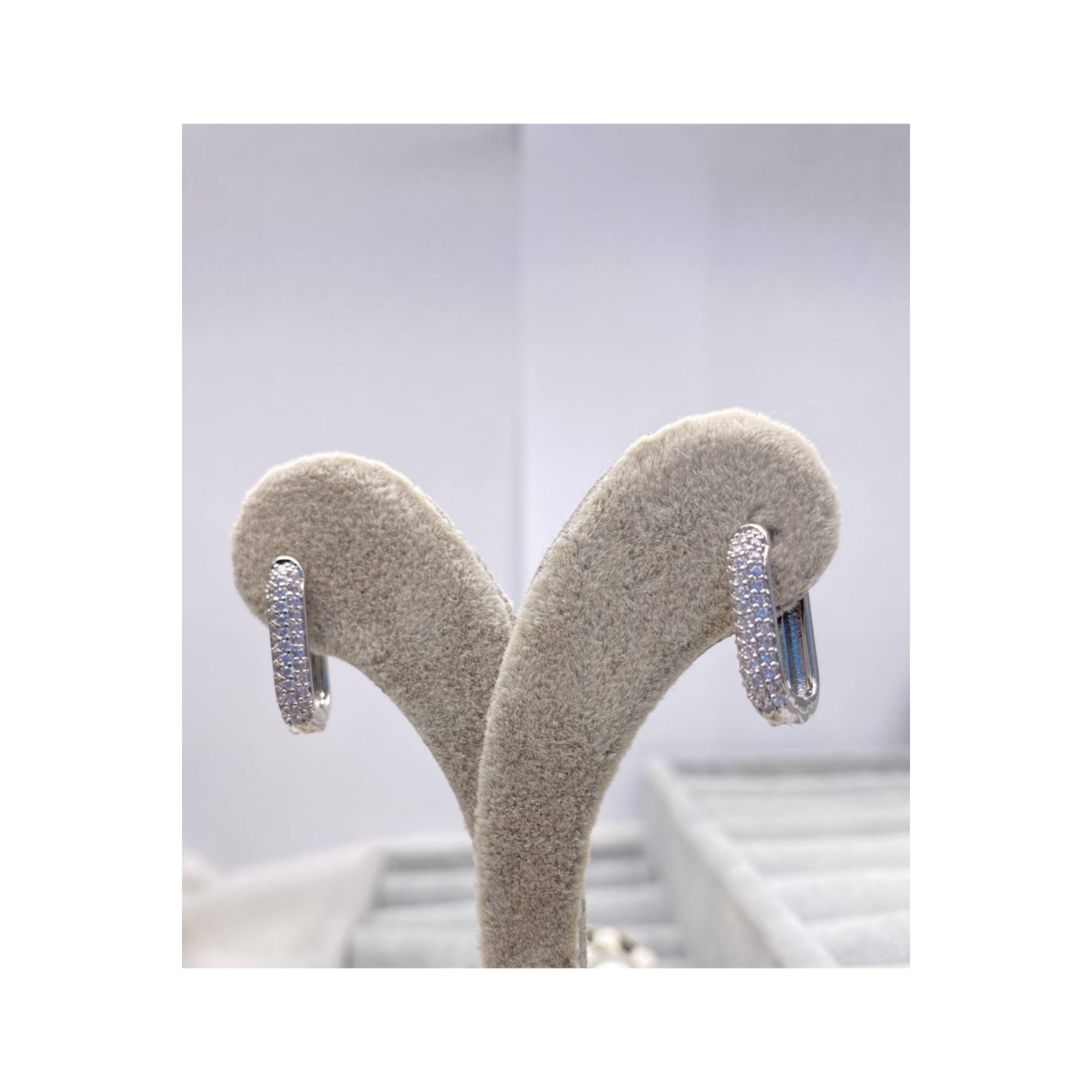 

Women s Zircon Stone Gold Plated Silver Steel Earrings