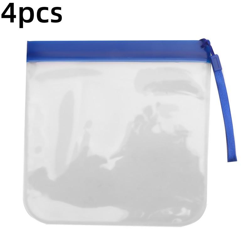 1/2/4pcs Luggage Transparent Travel Use Leakproof Flight Make Up Waterproof For Women Reusable Airport Security Storage bag