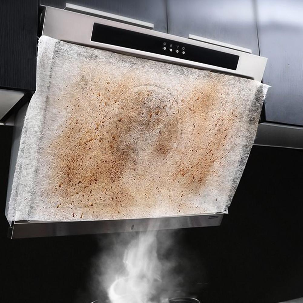 5/10M Disposable Hood Oil Filter Paper Non-woven Cooker Hood Extractor Fan Filter Kitchen Hood Grease Anti Oil Cotton