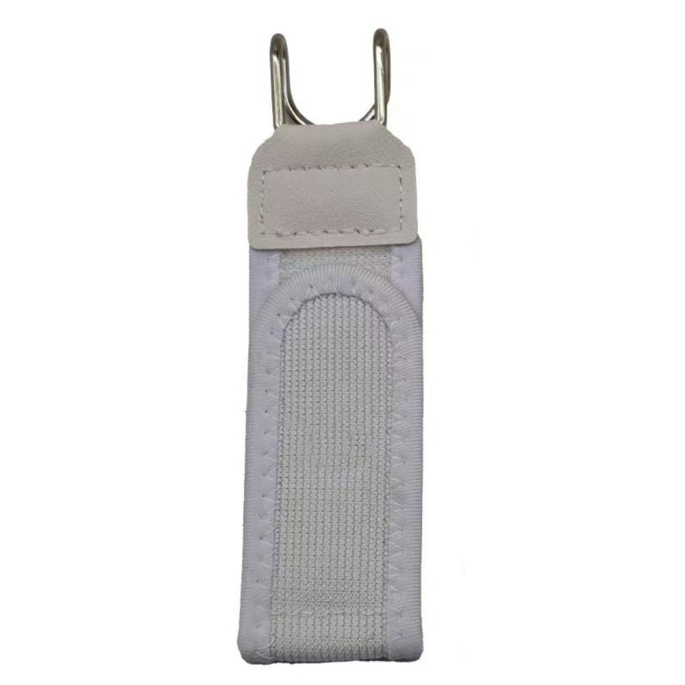 

New Unisex Buckleless Belt Hook Waist Buckle Comfortable Elastic Belt Adjustable Metal Hook білий