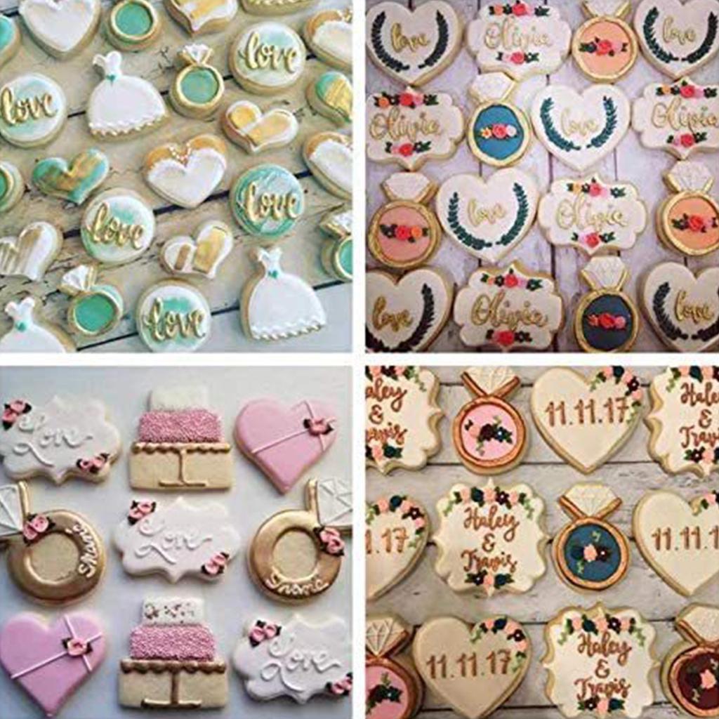 Valentine's Day, Wedding Theme Baking Moulds, Flip Candy Moulds, Excellent Home Baker's Choice 7 Piece Set