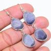 Blue Monalisa Gemstone Handmade 925 Sterling Silver Jewelry Earring 2.44" GK-6410