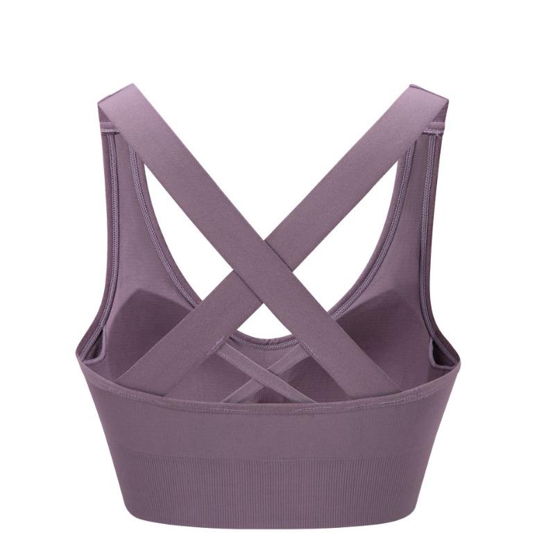 Women Plus Size Cross Back Shockproof Quick Dry Sports Bra For Yoga Running Gym