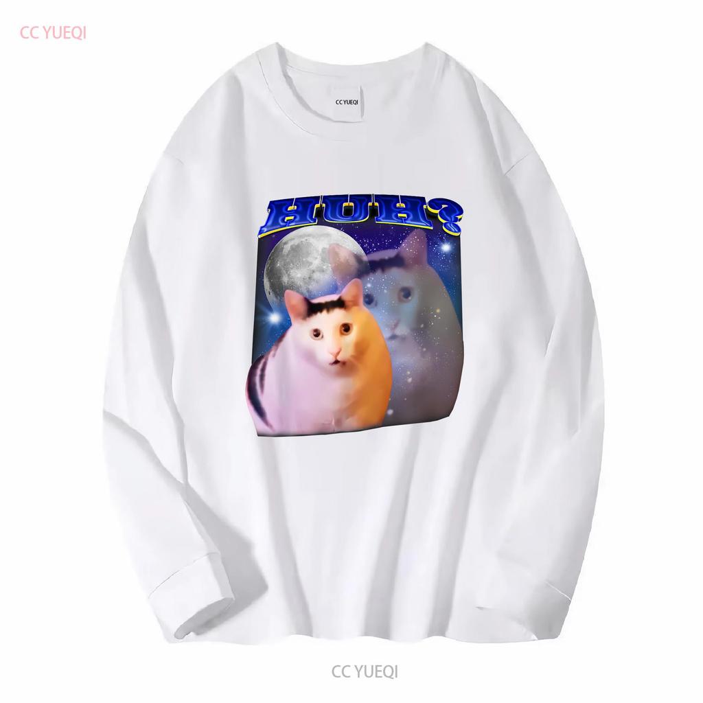 Funny Meme Huh Cat T Shirt vintage Washed Versatile Comfortable Breathable streetwear Stretched designer clothes fashion Casual