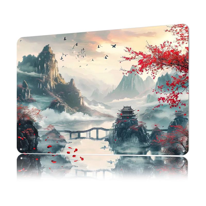 Japan Landscape Tinplate Poster Customized Wall Art Retro Vintage Metal Signs for Fans Modern Home Decoration Luxury Wand Deko