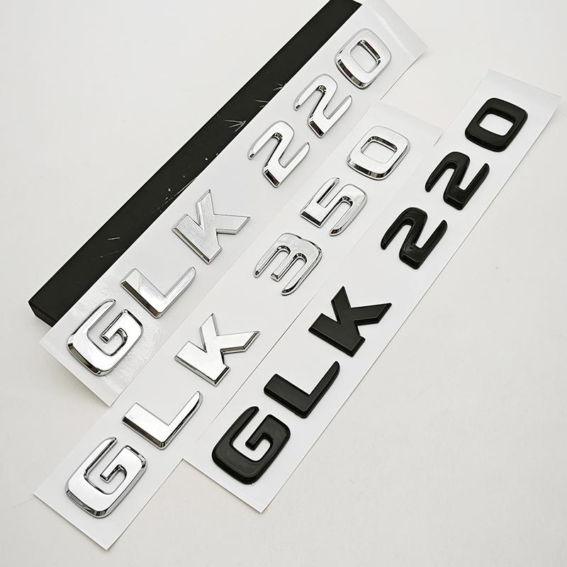 3D ABS Car Sticker Logo GLK220 GLK300 GLK350 Rear Trunk Letters Badge Emblem For Mercedes Benz GLK Series GLK220 GLK300 GLK350