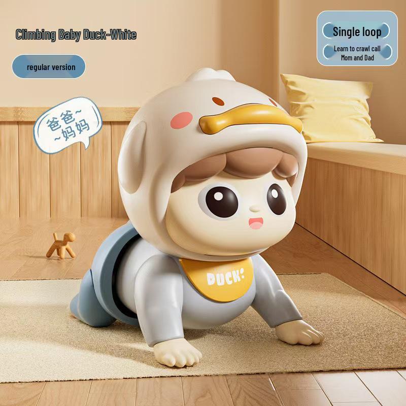 Crawling Baby Doll: Educational Toy for 0-1 Year Olds - Encourages Head Lifting and Crawling Skills
