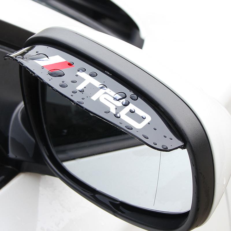2 Stück Auto Rückspiegel Seitenansicht Regenabweiser Augenbrauenaufkleber für Toyota Trd Gr Yaris Corolla Avensis Aygo Vitz Vios Yaris Mark-X Mirai