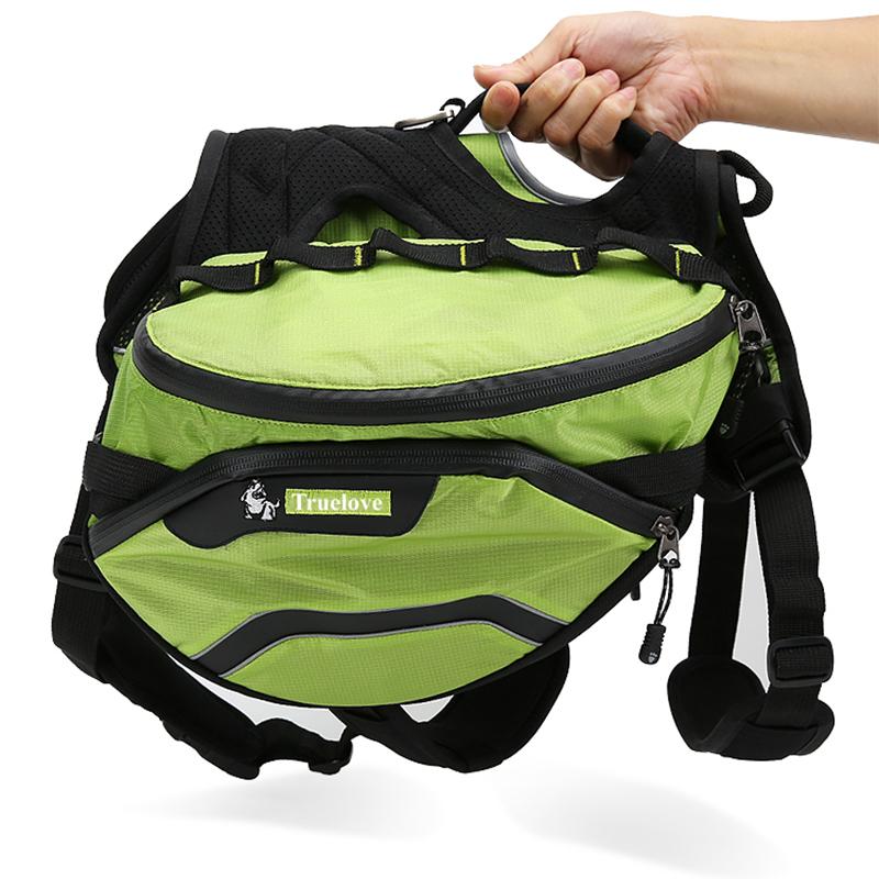 Truelove Dog Harness with Backpack Pet Supplies Reflective Dog Harness for Great and Small Travel Sport Outwork Dog Accessories