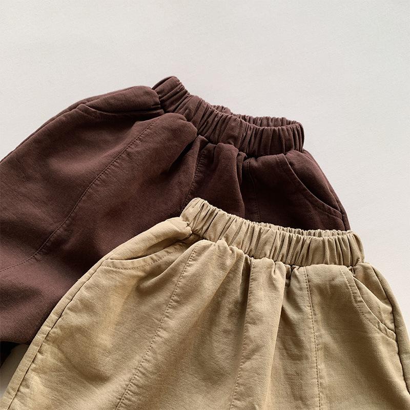 Korean Style Loose Casual Solid Long Pants Unisex Kids Baby Children Trousers