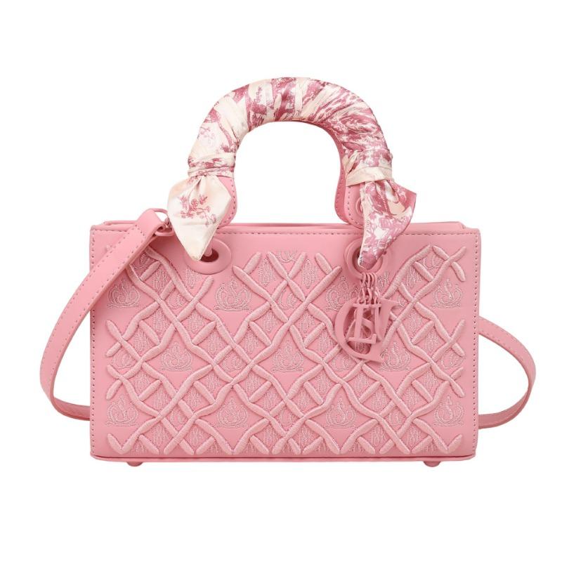 Princess Diana Bag Heavy Industry Embroidery New High-end Silk Scarf Versatile Handbag Bag Women's Shoulder Messenger Bag