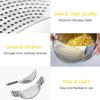 Stainless Steel Pot Strainer With Handle Kitchen Pasta Strainer Colander Insert Drainer For Different Pot Pan Vegetable Drainer