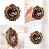 Elegant Baroques Resins Photo Frame with Antique Design Vintage Round Golden Picture Frame Wall Hanging or Desktop