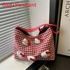 Street Style Canvas Tote Bag For Women Large Capacity With Zipper Closure For Daily Use