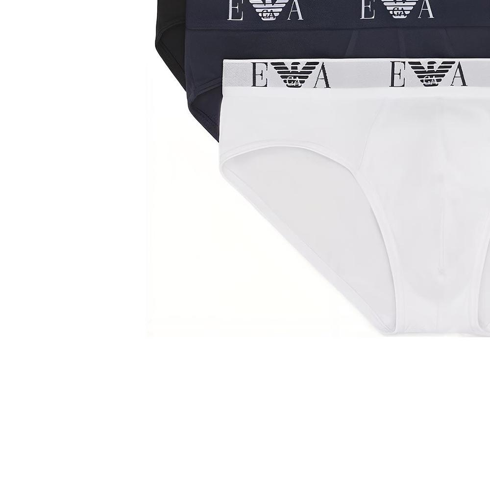 Emporio Armani Ss25 Logo Print Elastic Triangle Underwear 3-Pack Men Underwear 111734CC715-56110