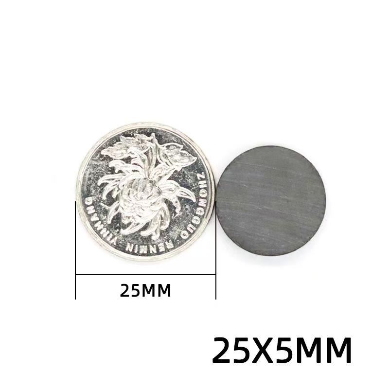 Black Ferrite Cylinder Magnet Ring with Hole - Strong Ring-Shaped Salvage Magnet.