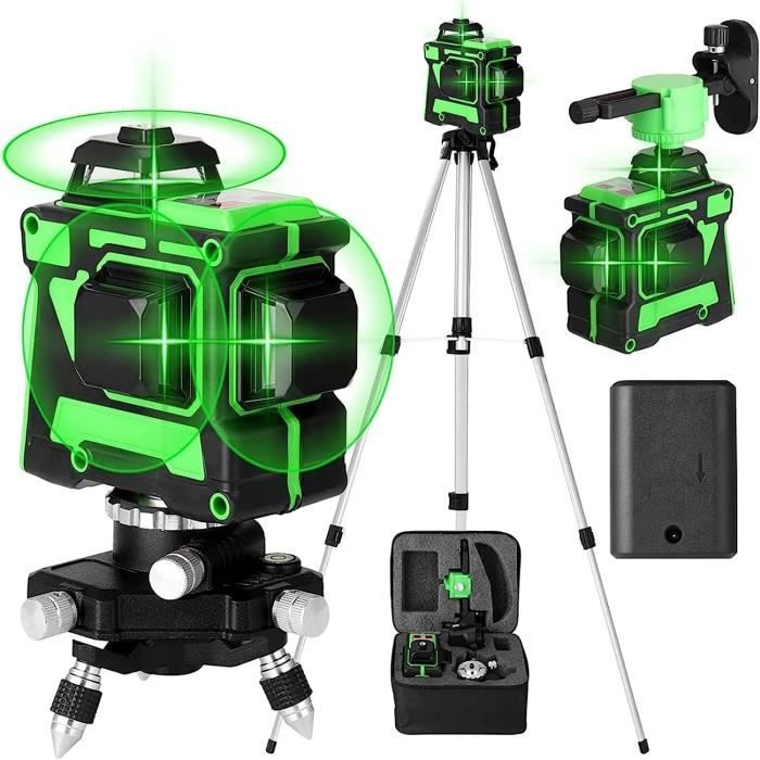 Niveau Laser - Geevorks - 3x360° - Autonivelant - 12 Lignes - Précision 3 Mm