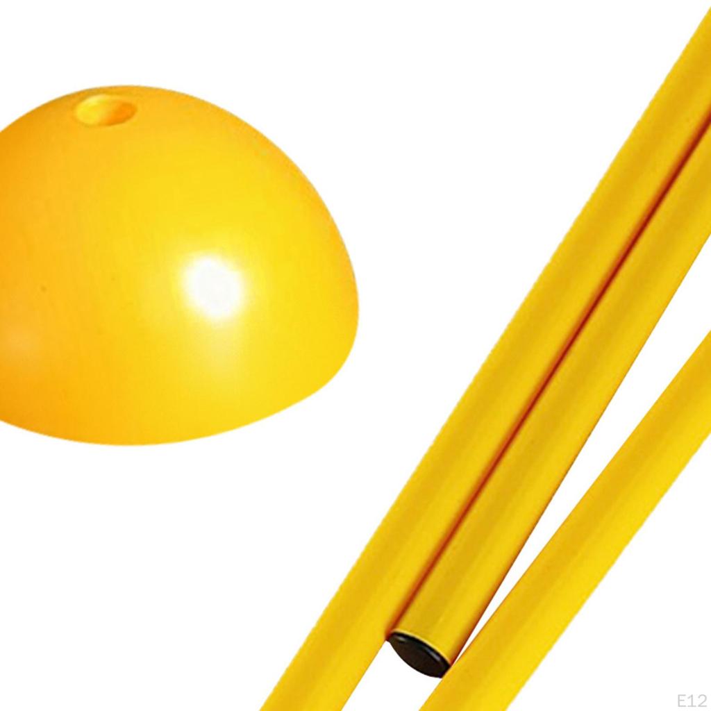 Football Agility Training Poles Foldable Barrier Marking Pole Obstacle Soccer Set for