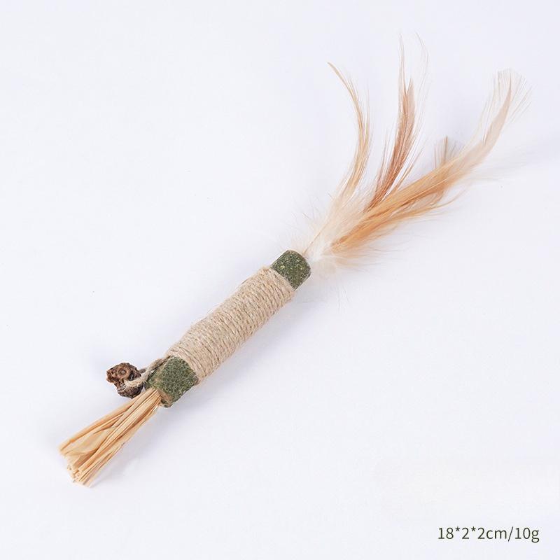 Oversized Catnip Wood Polygonum Grinding Stick Cat Toy Cat Teaser Stick Cat Self-hi Boredom Resistant Scratch Resistant Bite Cat Grass Ball