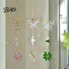 Glittering Window Hanging Butterfly Faux Crystals Suncatcher with Hook, Sun Catcher for Windows, Sparkling Wind Garden Suncatchers Chimes Chain, Prism