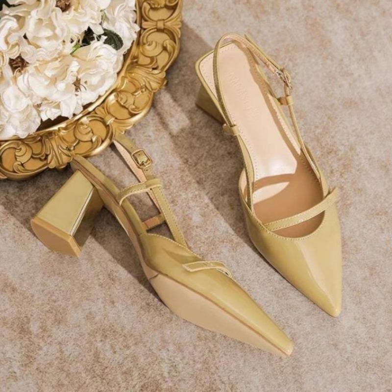 

Черные сандалии, женские летние новые модные женские сандалии, туфли-лодочки с острым носком, женская обувь, офисные модельные туфли, сексуальные туфли на высоком квадратном каблуке