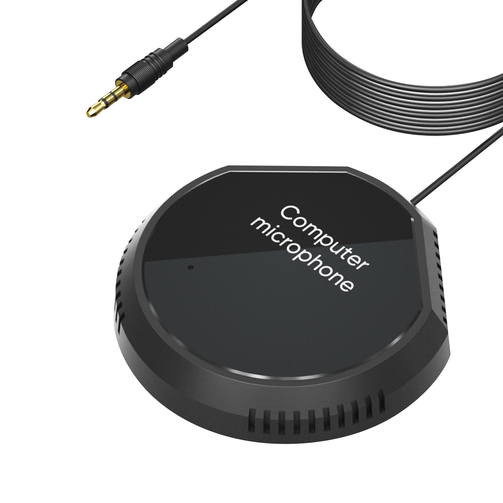 

Desktop USB Conference Speakerphone Microphone 360 degrees Omnidirectional Condenser Plug & Play PC Computer Mic 3.5mm plug