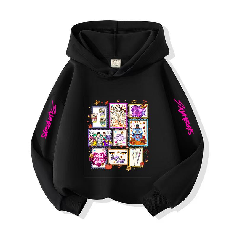 Kpop Korean Style Christmas Holiday Casual Children's Hooded Sportswear Halloween Witch Hunting Fan Fashion Girl Top