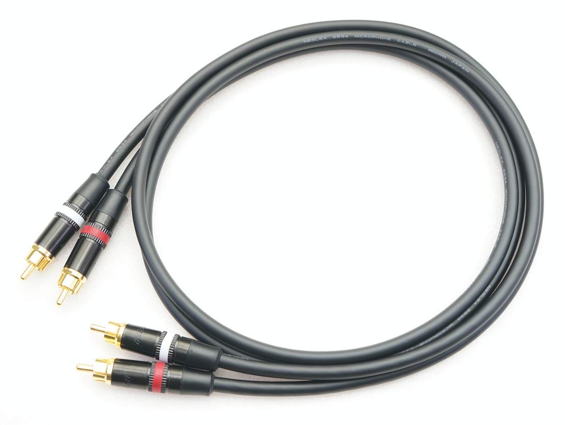 

MOGAMI 2534 RCA red and white line 2 pair cable black 0.3m чёрный