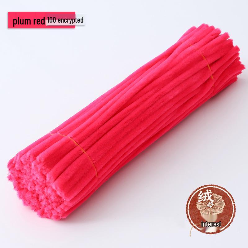 Macaron Twist Stick: Encrypted Velvet & Faux Plush Chenille Stems - DIY Mixed Color Craft Pack