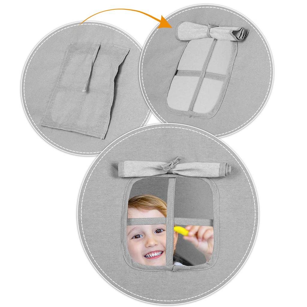 Nukido Children's Teepee Tent With Lights - Gray