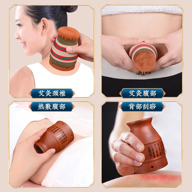 Share Ho Chinesische Moxibustion Wärmetherapie Keramik Moxa Box Schröpfen Rücken Akupunkturpunkte Gua Sha Behandlung Massage Taille