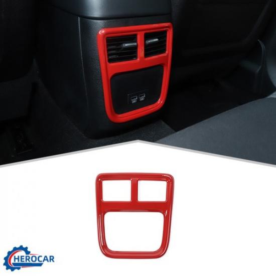 

Rear Air Outlet A/C Vent Trim Decor Cover Frame for Dodge Charger/300C 11+ Red