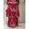 Presenting  New Designer Embroidered Chinon Silk Sharara Suit With Sequence Embroidered Work