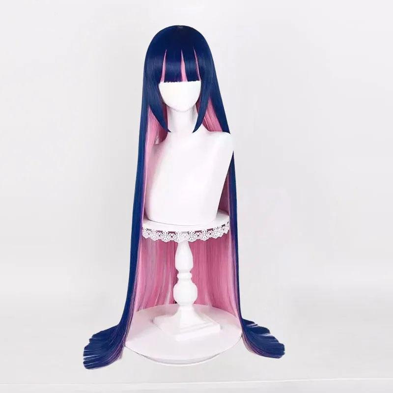 

Трусики и чулки с подвязкой, чулки, анархия, парик для косплея, 100 см, смешанные синие, розовые, длинные, термостойкие волосы, парики для аниме + шапочка для волос One Size