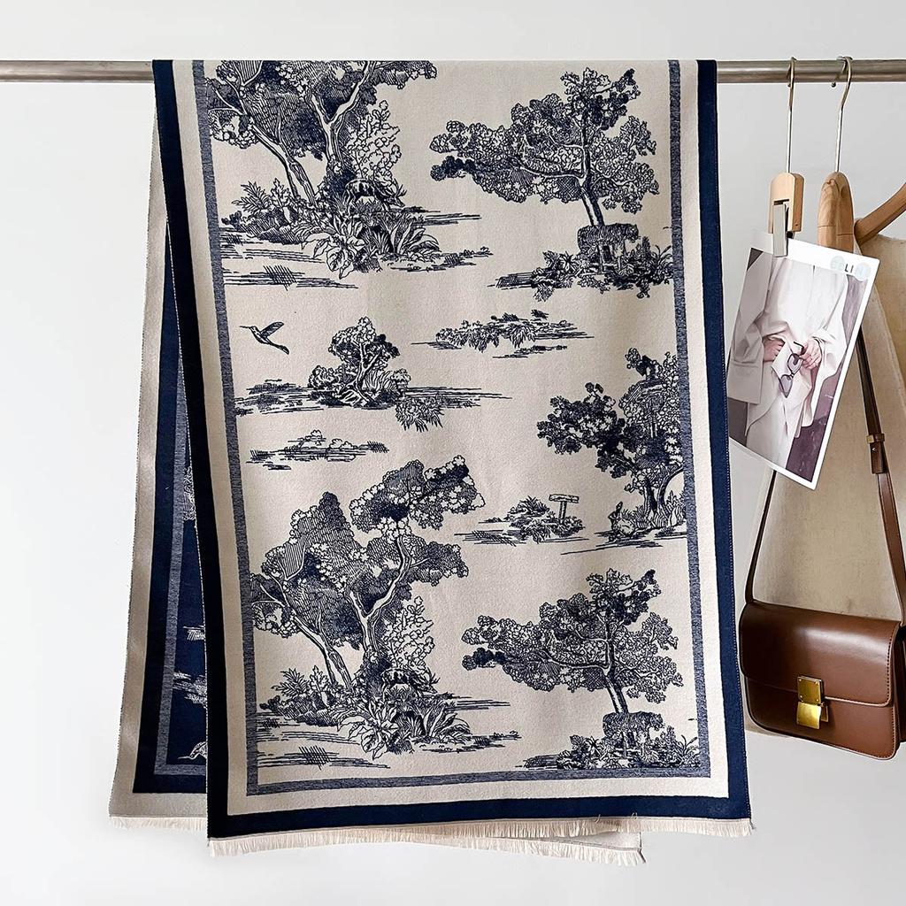 Luxury Cashmere Scarf Women Shawls Wraps Pashmian Winter Keep Warm Bufanda Female Blanket Brand Print