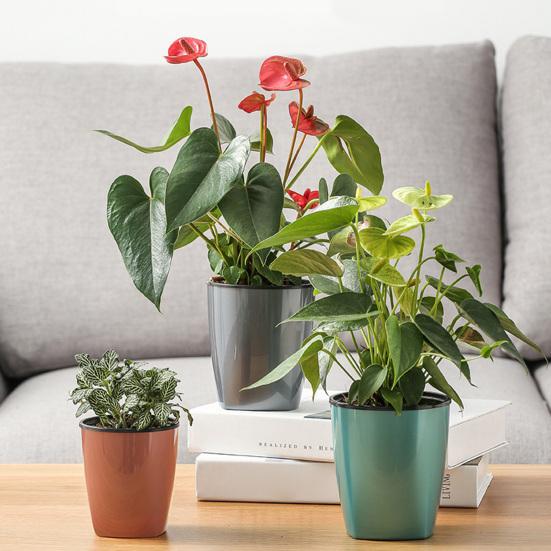 Flower Pot Good Toughness Self Watering Plastic Anti-wet Large Planter Household Supplies