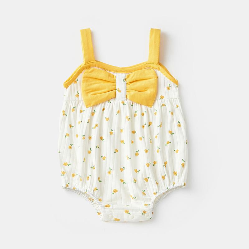 2025 Cute Summer Romper Baby Sling Jumpsuit - Fashion Wrap-around Newborn Girl Bodysuit 3657