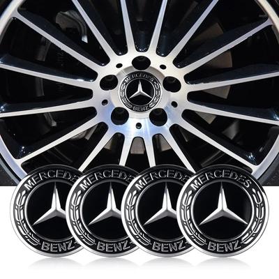 Gxrdw2 2025 Hot 4PCS 56mm 65mm Car Wheel Center Hub Emblem Sticker for MERCEDES BENZ W203 W204 W205 W209 W210 W211 W212 W176 W166 W163