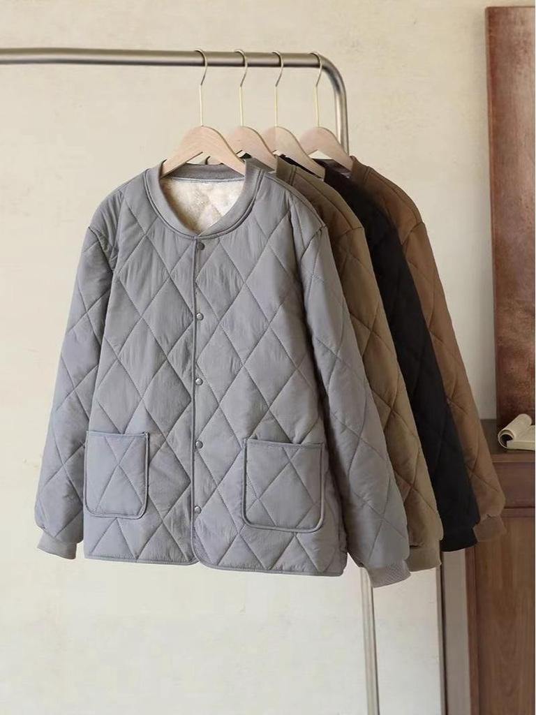 Herren Übergröße Gepolsterte Winterjacke - Fleecegefüttert, Verdickter Stehkragen, Stilvolle & Warme Freizeit-Oberbekleidung