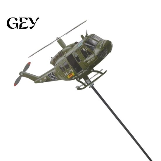 Weather-resistant Yard Decor Patriotic Wind Spinner, Helicopter Windmill Stake with Spinning Propeller, 2D Flower Bed Spinner Outdoor Metal