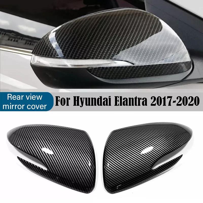 For Hyundai Elantra Avante AD 2016- I30 Accent Solaris Rearview Side Mirror Cover Sticer Wing Cap Exterior Door Case Trim