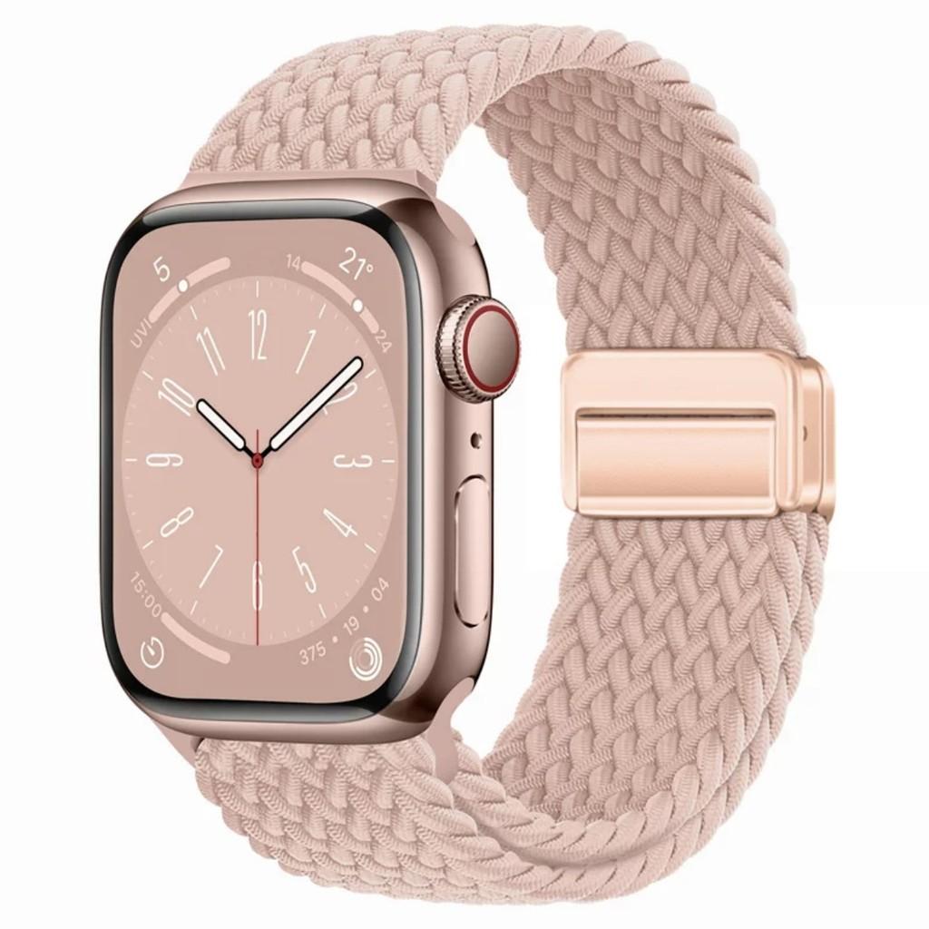 Nylon Braided Band Strap Compatible For Apple Watch S10 46mm 44mm 40mm 45mm 49mm 41mm 38mm iWatch Series Se 10 7 3 5 6 8 9 Ultra