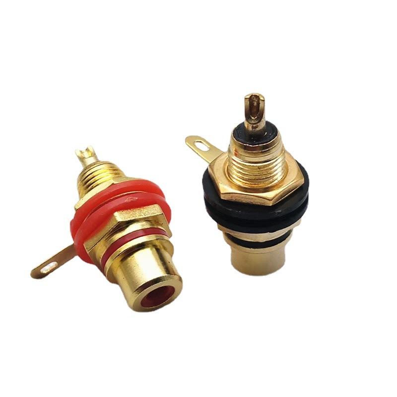 4/10Pcs 3.5Mm Av Plug Nickel Plated Female Socket Lotus Connector Chassis Panel Mount Adapter Audio Terminal Plug