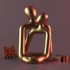 Abstract Figure Statue Love Statue Home Decor Embrace Sculpture Modern Abstract Character Couple Living Room Desktop Creative
