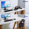 3-in-1 No Punch Table Clip Hook Headphone Holder 360° Rotating Controller Holder Miscellaneous Storage Hanging Hooks