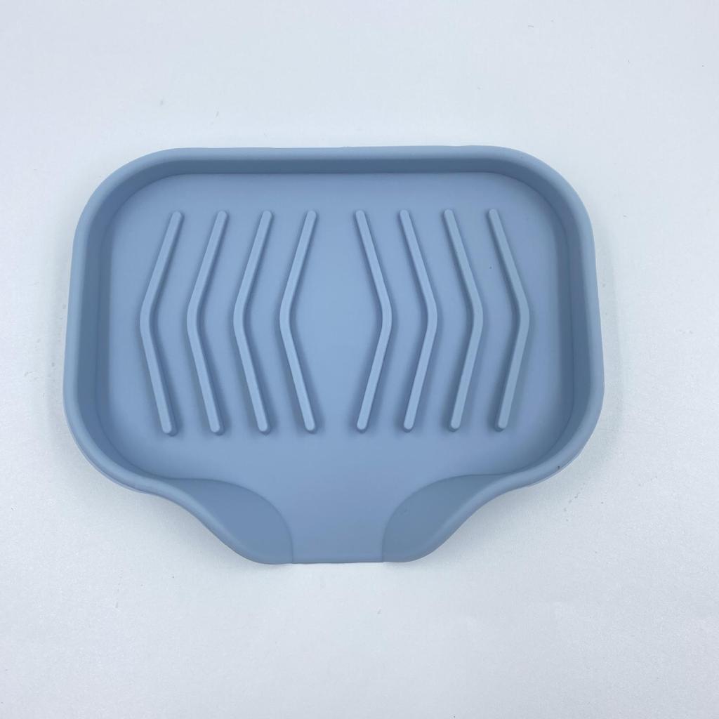 Silicone Soap Holder, Anti-slip Draining & Flowing Soap Dish for Home