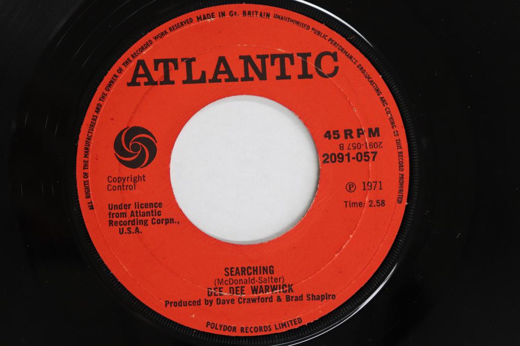 7inch Record DEE DEE WARWICK - Cold Night In Georgia 2091057 ATLANTIC 1971 US Soul/Funk Used